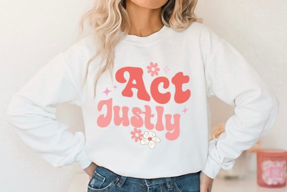 Act Justly Religious SVG Design for T-Shirt Designs
