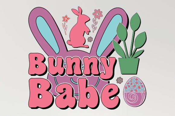 Bunny Babe Easter SVG Sublimation Design