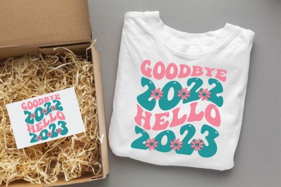 Goodbye 2022 Groovy New Year Design