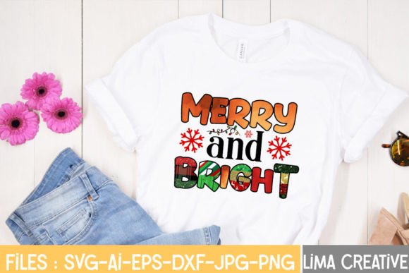 Merry and Bright Sublimation PNG