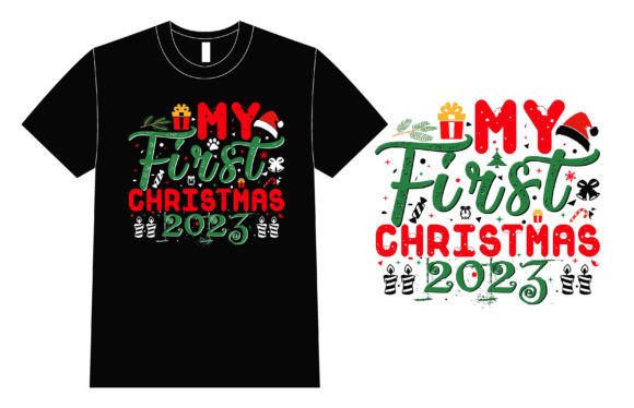 My First Christmas T Shirt Design