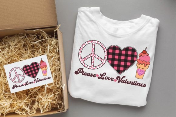 Please Love Valentines Groovy Svg Design