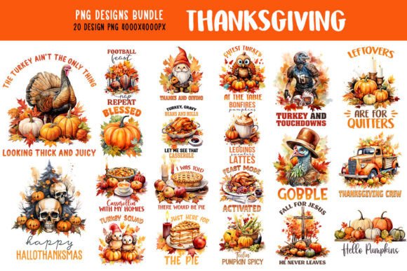 Thanksgiving Design Pack Bundle for T-Shirt Designs