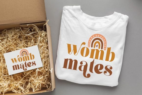 Womb Mates Groovy Svg Design for T-Shirt Designs