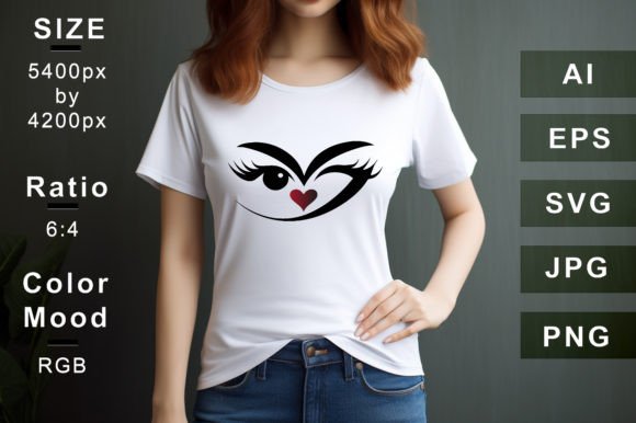 Women Love Face T-shirt Design Freebies